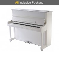 Steinhoven SU 121 Polished White Upright Piano All Inclusive Package